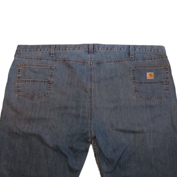 Carhartt Mens 54 x 32 Jeans Relaxed Fit Blue Rugged Flex Straight Leg Mens 54 - Picture 9 of 12